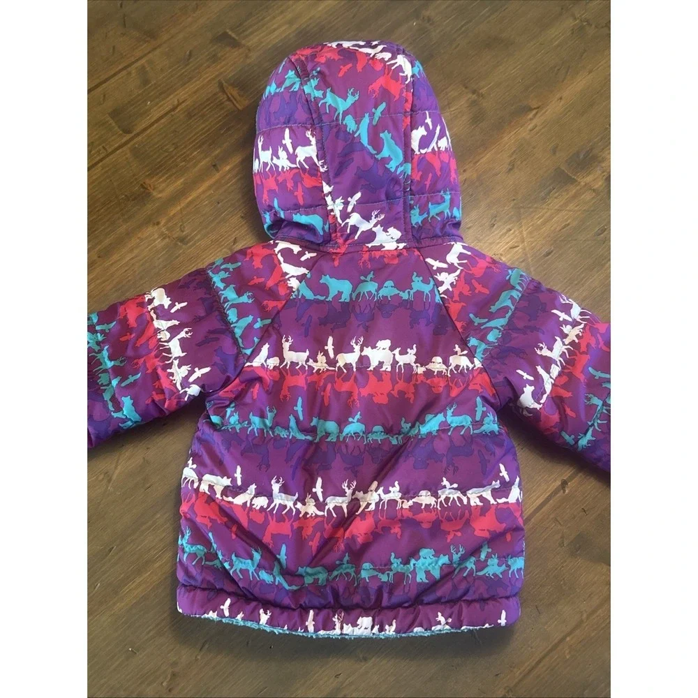 Patagonia Tribbles Reversible Toddler Puffer‎ Coat Fleece Girls 12 Months